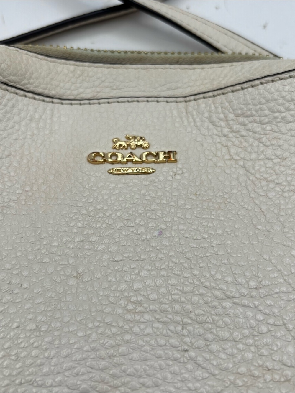 Coach Mini Jamie Camera Bag Chalk Colored Pebble Leather with Gold Hardware - Picture 3 of 12